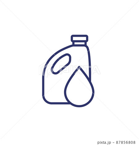 canister line icon with oil drop canister line icon with oil drop 87856808