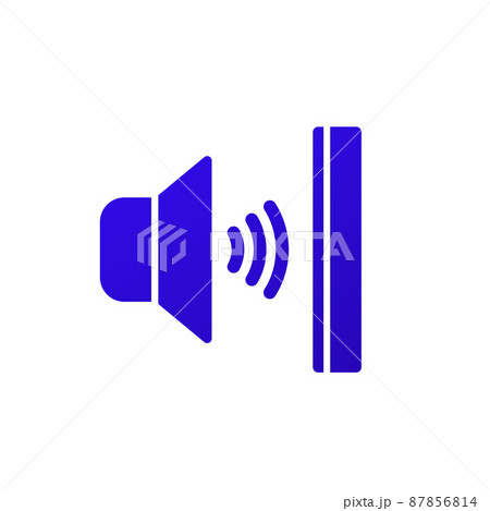 soundproofing icon on white, vector sign soundproofing icon on white, vector sign 87856814
