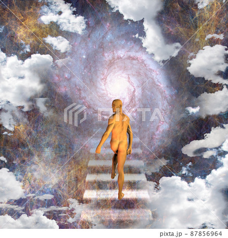 Man on a stairway to heaven Man on a stairway to heaven 87856964