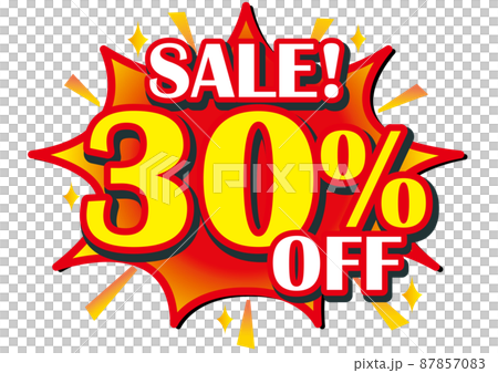 30%off,割引,値下げ,セール,チラシ,値札,30%,値引き,プライスカード,広告,値段 87857083