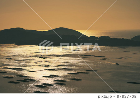 《岡山県》晴れの日、虫明迫門の曙の風景 《岡山県》晴れの日、虫明迫門の曙の風景 87857708