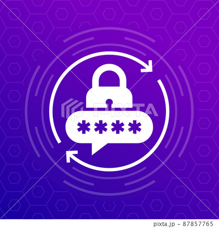password reset icon for apps, vector design 87857765