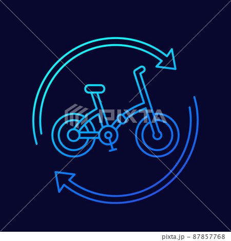 Bike sharing, rental service thin line icon 87857768