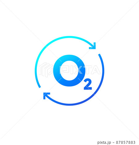 oxygen icon with arrows, vector design oxygen icon with arrows, vector design 87857883