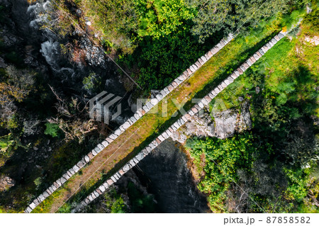 Overhead view of Akapnou bridge. Limassol District, Cyprus 87858582