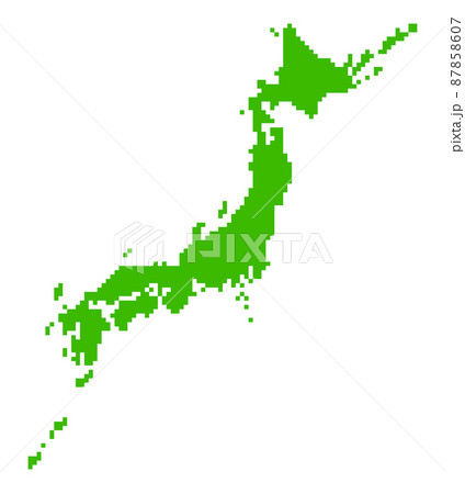 Pixel art style map of Japan - Stock Illustration [87858607] - PIXTA