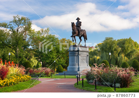 George Washington Monument at Public Garden in Boston George Washington Monument at Public Garden in Boston 87860773