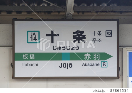 JA14］十条駅（埼京線：駅名標）の写真素材 [87862554] - PIXTA