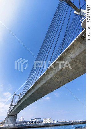 青空と松川浦大橋　福島県相馬市 87863955