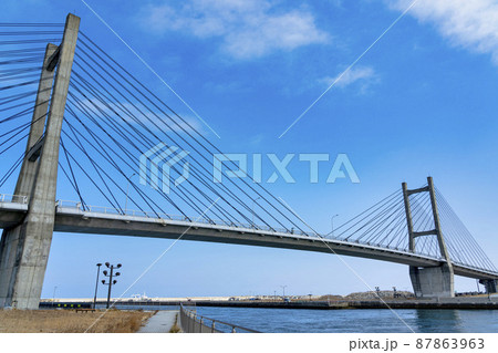 青空と松川浦大橋 福島県相馬市 青空と松川浦大橋 福島県相馬市 87863963