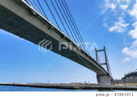青空と松川浦大橋 福島県相馬市 青空と松川浦大橋 福島県相馬市 87863971