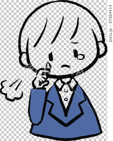 何かに悲しんだり落ち込んだりしているスーツ姿の男性のイラスト 何かに悲しんだり落ち込んだりしているスーツ姿の男性のイラスト 87864414