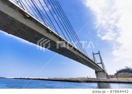 青空と松川浦大橋 福島県相馬市 青空と松川浦大橋 福島県相馬市 87864442