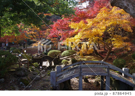 三次市尾関山公園の紅葉の景色 三次市尾関山公園の紅葉の景色 87864945