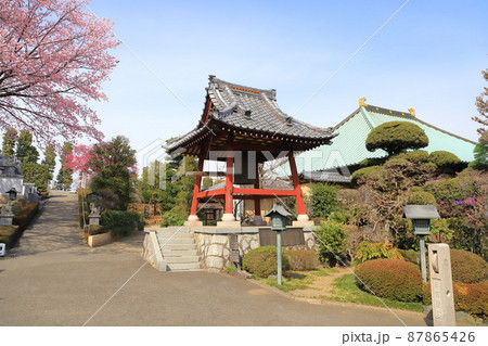 密蔵院　鐘楼と本堂（奥）（埼玉県川口市安行原） 87865426