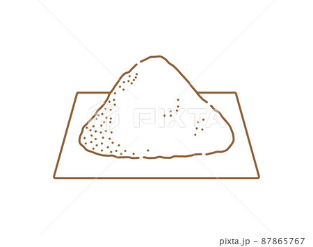 小麦粉や塩や砂糖などの白い粉末のイメージ 87865767