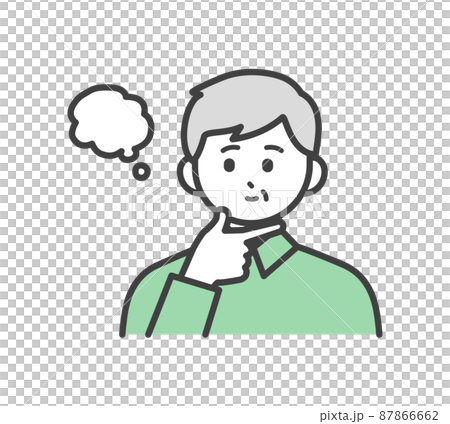 老年人面部表情和手勢的插圖素材 87866662