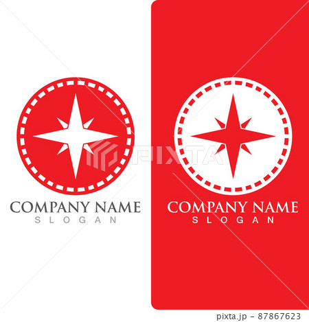 Compass logo and symbol gps vector 87867623