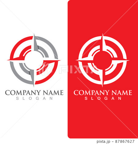 Compass logo and symbol gps vector 87867627