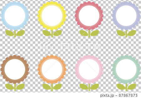 Retro and cute flower frame material set Retro and cute flower frame material set 87867873