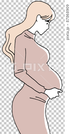 Pregnant woman illustration 87868909