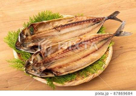 鯖(さば)の開きの干物 87869684