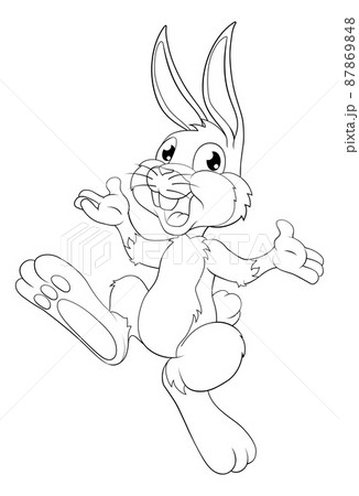 Easter Bunny Cartoon Rabbit Illustration 87869848