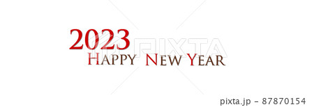 PNG画像、年賀素材、賀詞、2023HappyNewYear 87870154