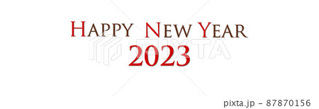 PNG画像、年賀素材、賀詞、2023HappyNewYear 87870156