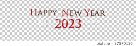 PNG画像、年賀素材、賀詞、2023HappyNewYear 87870156