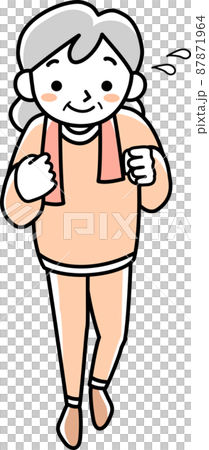 Senior woman running 87871964