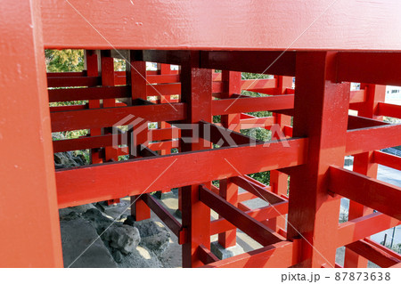 千葉県　浪切不動尊　本堂　土台の柱 87873638