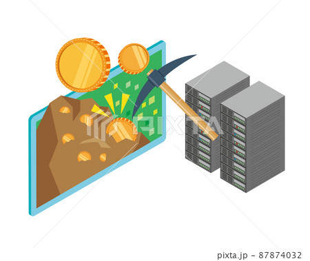 仮想通貨マイニングのイメージ 仮想通貨マイニングのイメージ 87874032