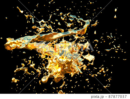 3D Gold splash 3D Gold splash 87877037