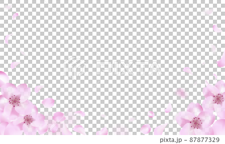 舞動櫻花背景（白底3） 87877329