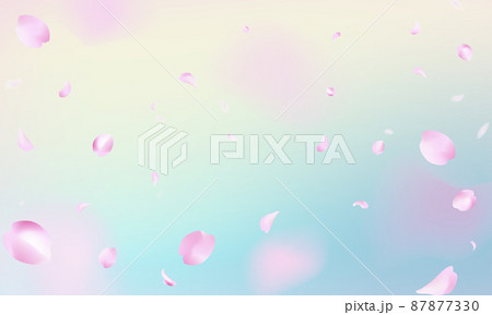 空に桜が舞う背景 87877330