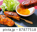 鶏のつくね　卵の黄身を付けて食べる 87877518