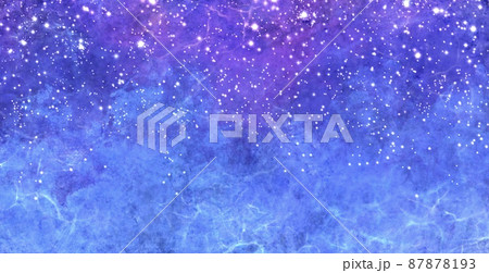 キラキラ輝く星空のグラデーション背景素材 87878193