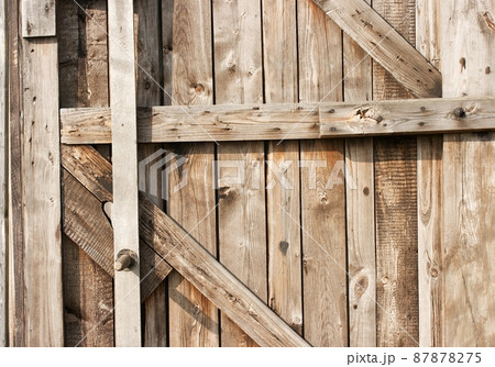Barn door wooden gate 87878275