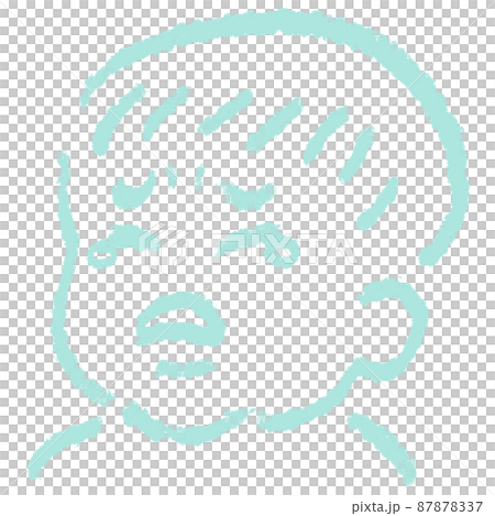 哭泣的孩子線描插圖 87878337