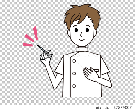 一名男護士，一名醫務工作者的插圖 87879007