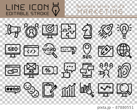 Line icon business series vol.23 marketing 87880551
