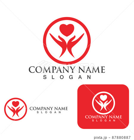 Hand care logo and symbol vector template eps10 Hand care logo and symbol vector template eps10 87880887