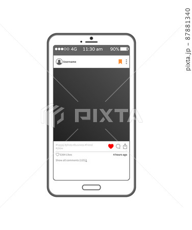 Application Post on Smartphone Vector Illustration 87881340