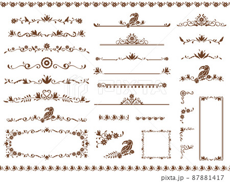 装飾フレーム　プリント絵 青紅葉の丸フレーム素材のイラスト | 商用OKの無料イラスト素材
