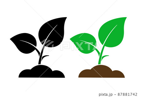 sprouting seed clipart black