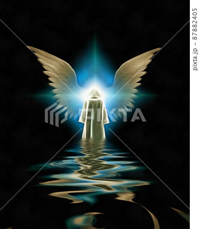 Figure in white cloak Figure in white cloak 87882405