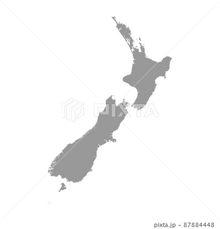 New Zealand vector country map silhouette New Zealand vector country map silhouette 87884448