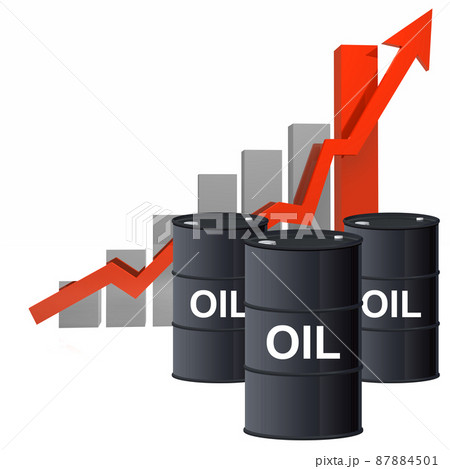 ドラム缶 原油高騰 背景素材 ドラム缶 原油高騰 背景素材 87884501