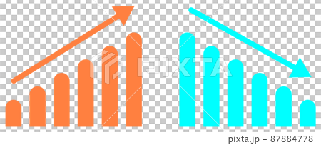 Illustration that displays data in a simple bar graph 87884778